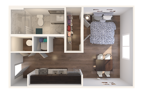 Lofts at Cathedral |Downtown Jacksonville FL | Studio_476 Floor Plan